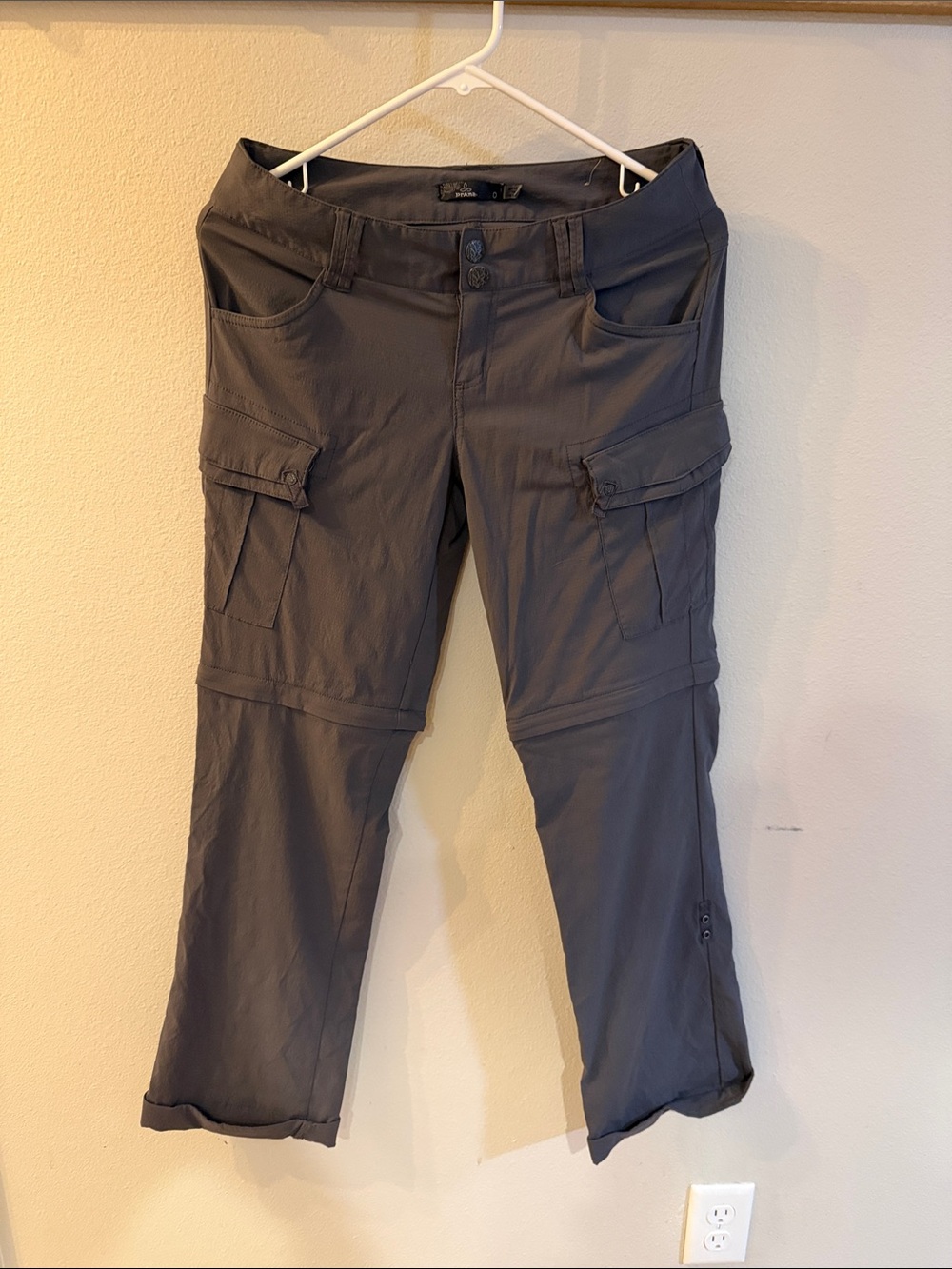 Prana Woman’s Cargo Convertible Pants - Charcoal